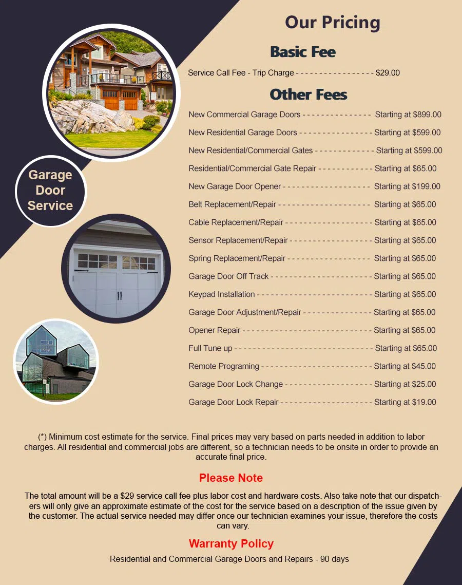 Garage Door Mobile Service Arlington, VA 703-828-1345