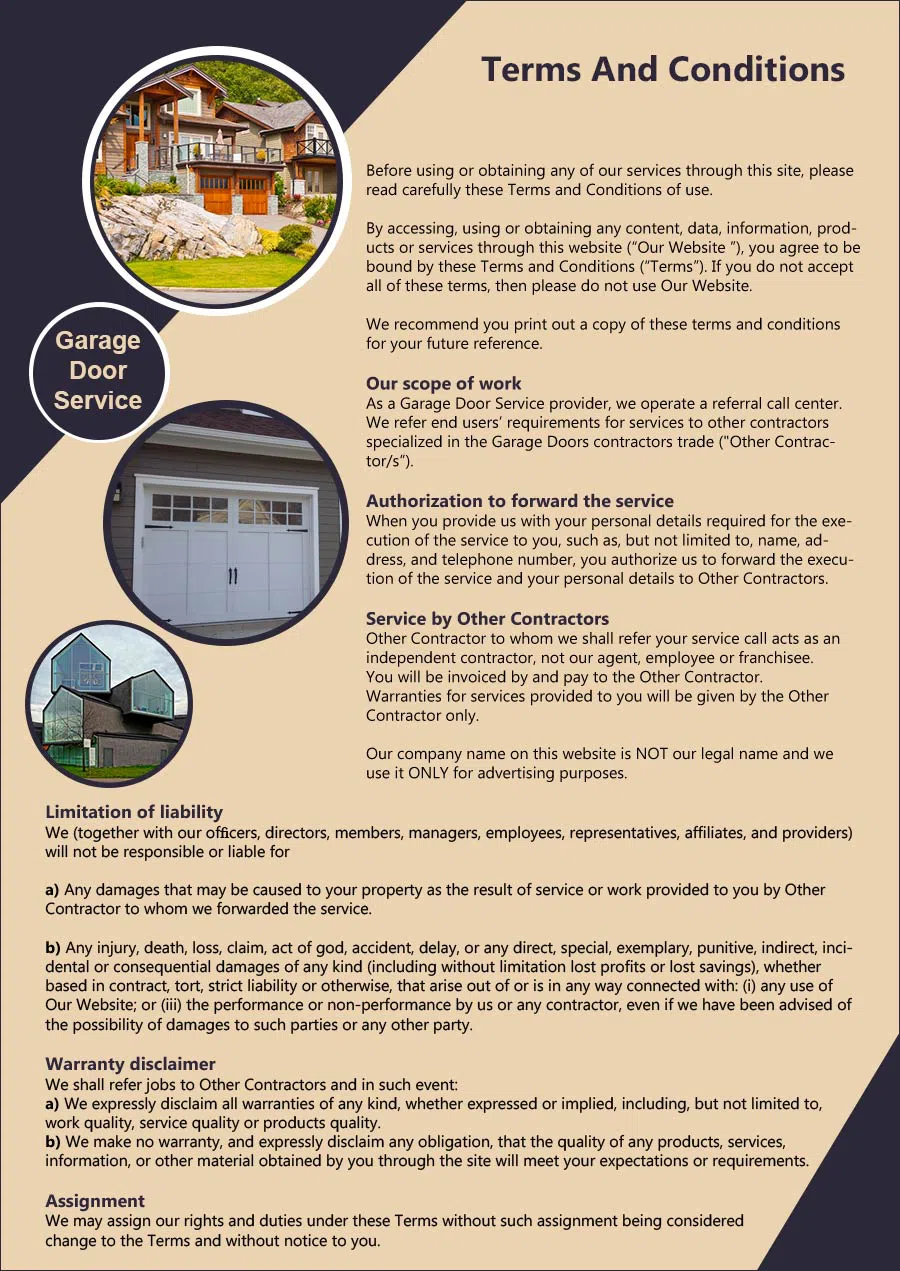 Garage Door Mobile Service Arlington, VA 703-828-1345